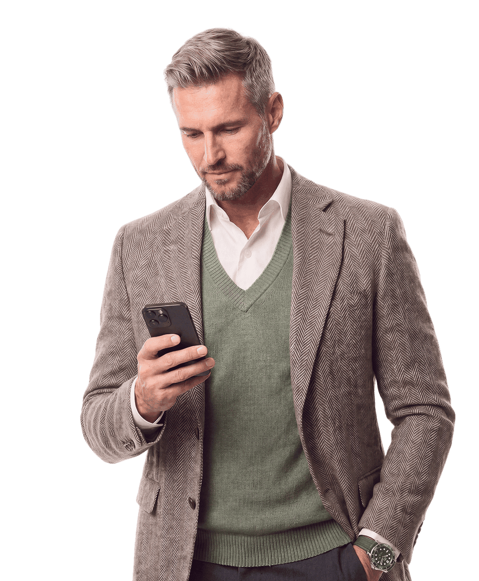 Man looking at the phone