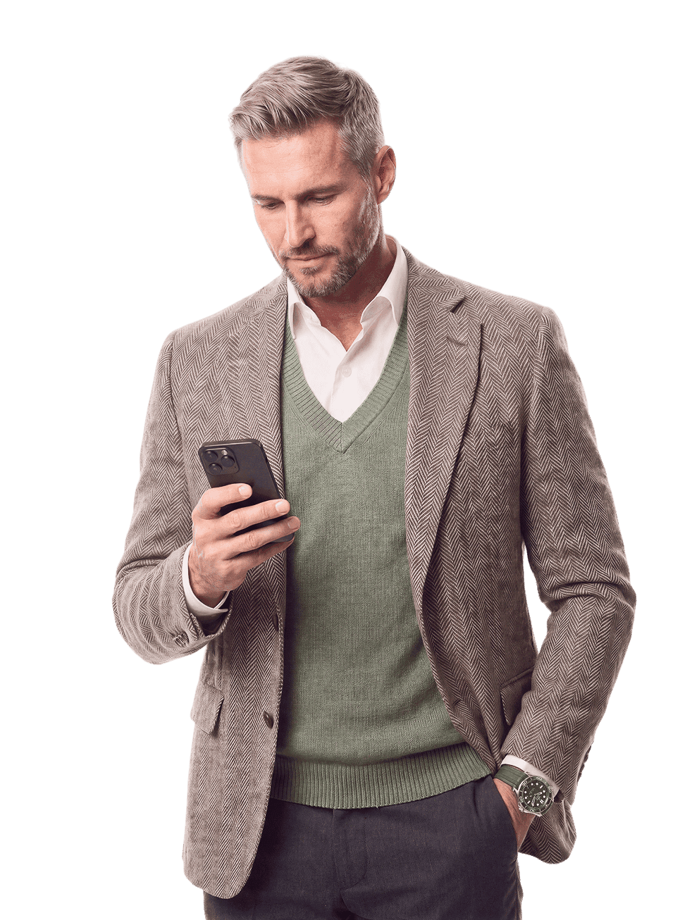 Man looking at the phone